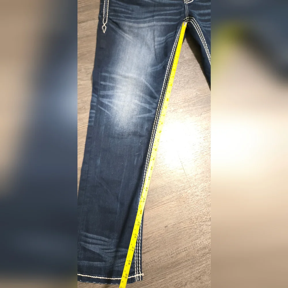 Rock Revival Slim Straight Mens Jeans Size 34 - Picture 16 of 16